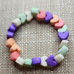 Colorful Heart Bead Bracelet